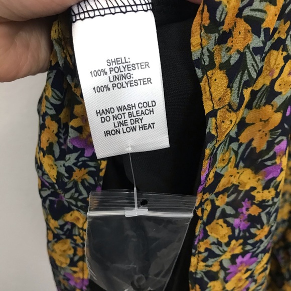 Lulus XS Evalina Midi Dress High Neck Floral Yellow Purple - Picture 9 of 16